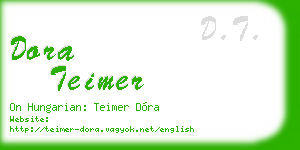 dora teimer business card